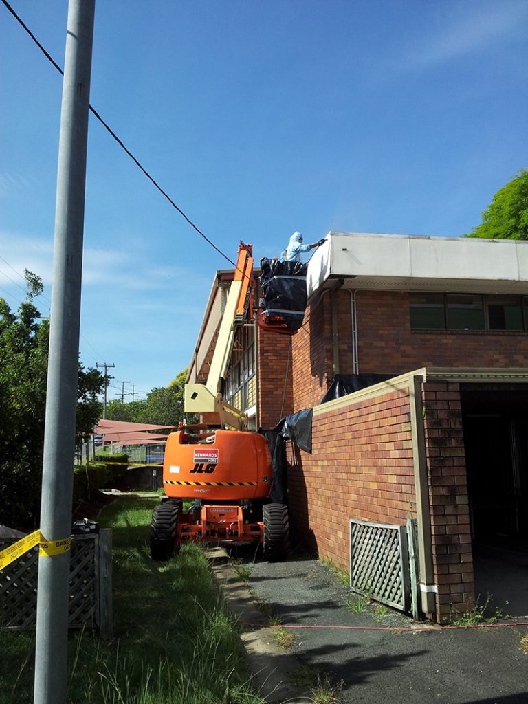 bonded asbestos removal from building